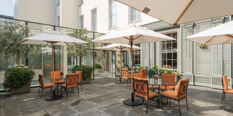 Terrace with Cape Wood parasols