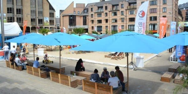 Cape Wood parasol op terras