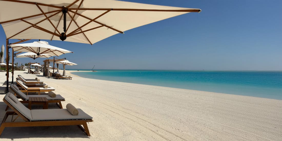 Trevo parasols at the beach - St Regis Red Sea Resort