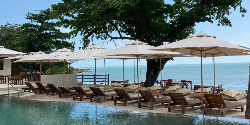 Trevo parasols at the pool - Saii Koh Samui Resort